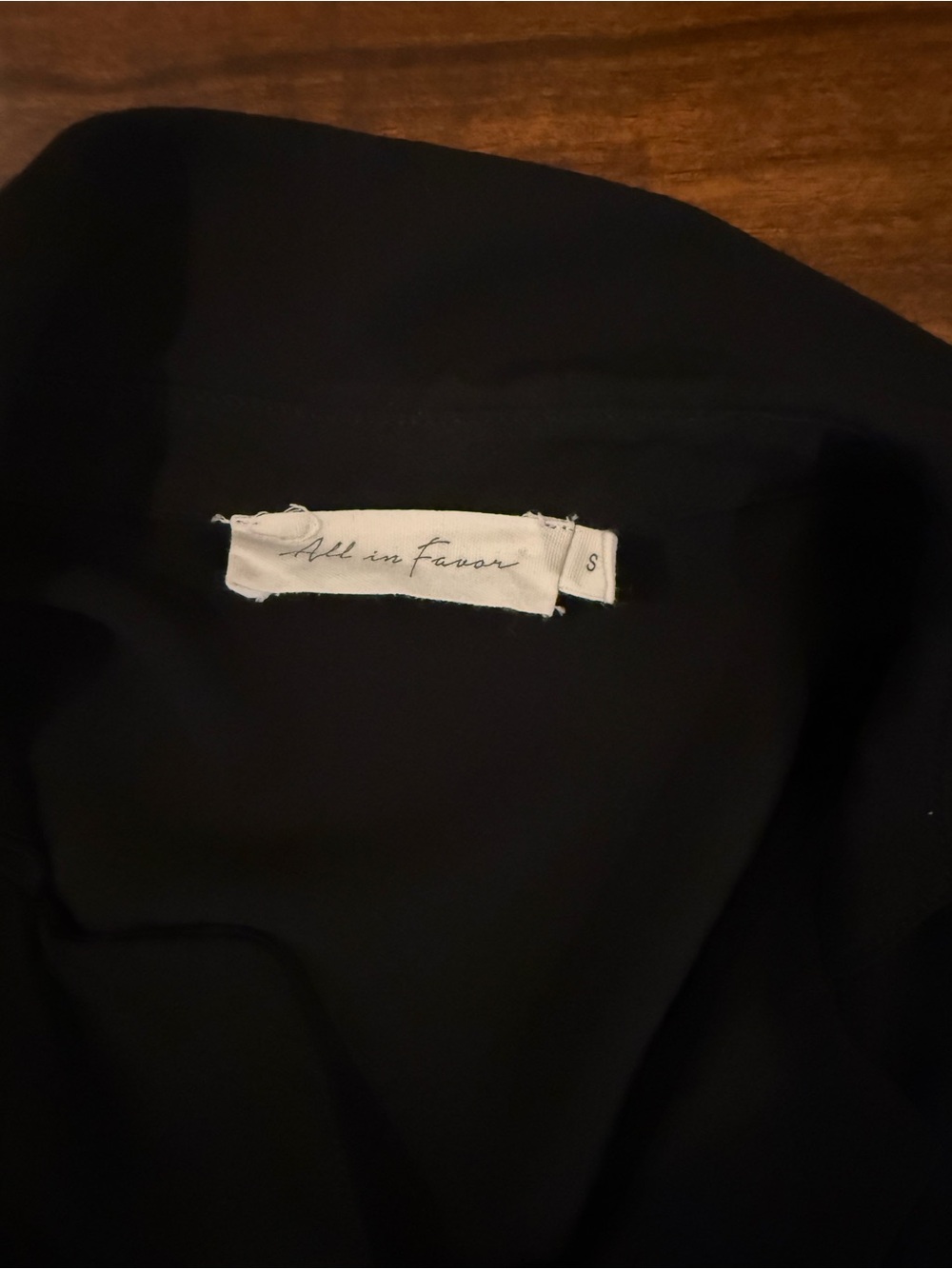 Black button back blouse - Picture 4 of 5